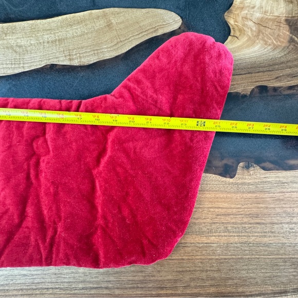 Pottery Barn Red Velvet X-Large Holiday Christmas Stocking Monogrammed Isabella - Picture 7 of 7